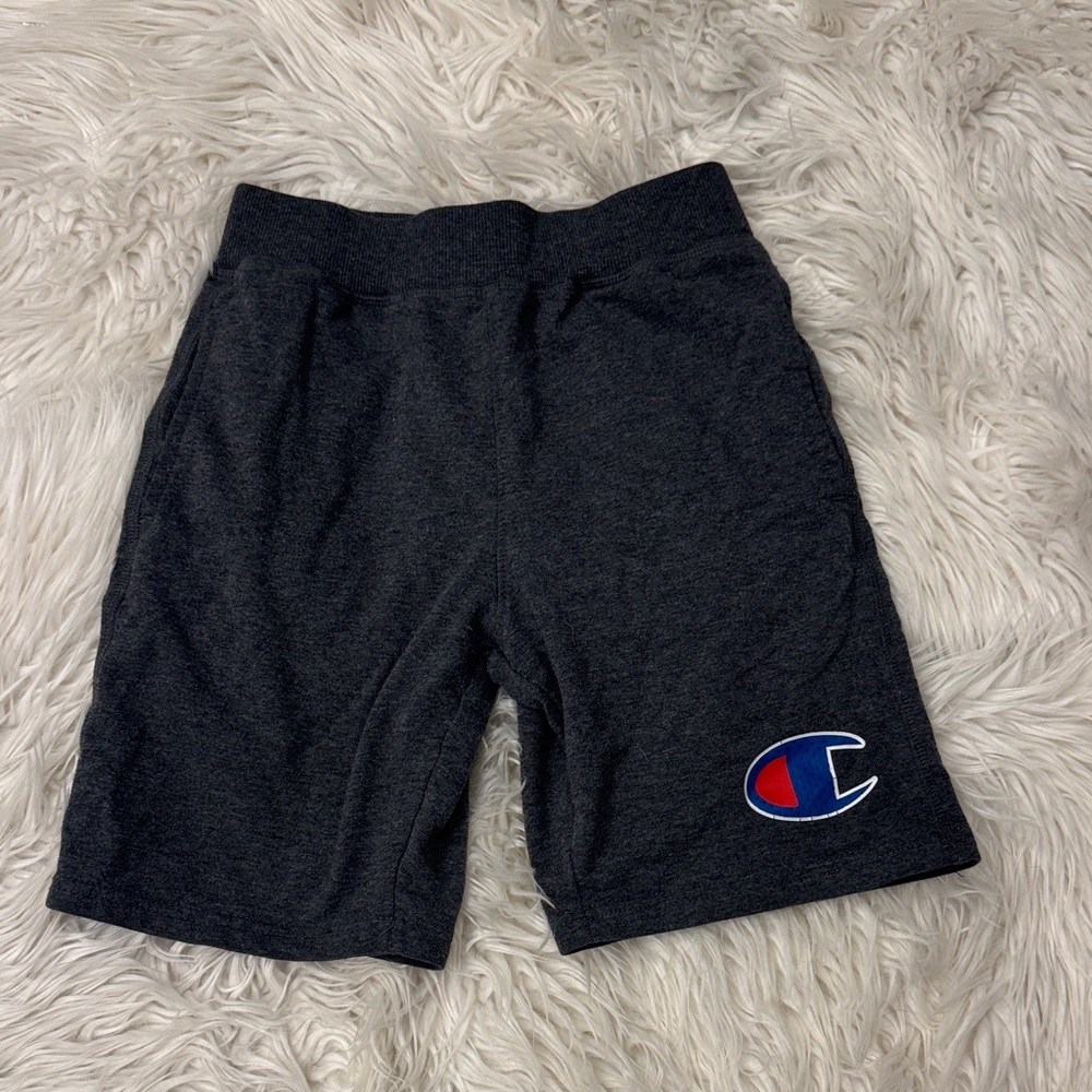 Boys Champion Dark Gray Shorts with Logo